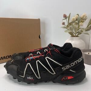 Salomon Speedcross 3 Trail Running Sneaker Black/Red/Gray Men's 12.5